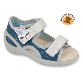 Befado children's shoes pu 065P154 navy blue silver 1