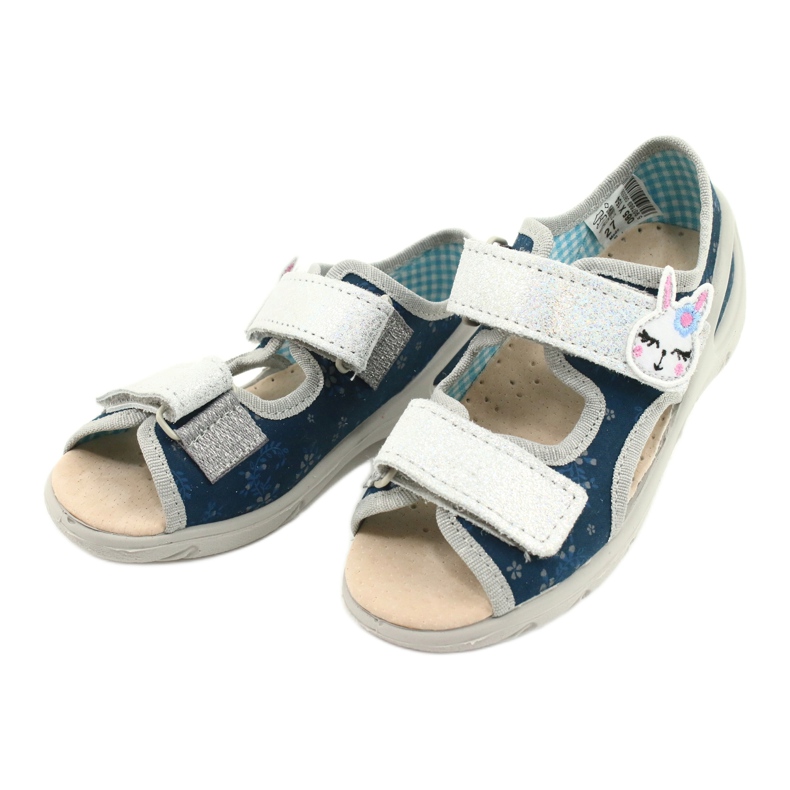 Befado children's shoes pu 065P154 navy blue silver 3