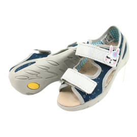 Befado children's shoes pu 065P154 navy blue silver 4
