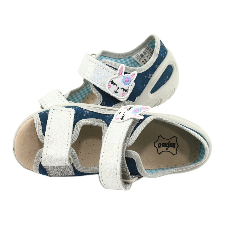 Befado children's shoes pu 065P154 navy blue silver 5