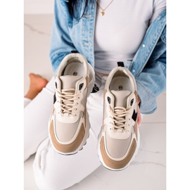 Sweet Shoes Fashionable Sneakers beige pink golden 1 Sweet Shoes Fashionable Sneakers beige pink golden 1