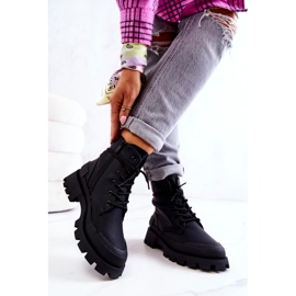 Leather Warm Boots Tied Black Racquell 2