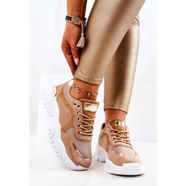 FS2 Sneakers On The Platform Brown Sallie beige golden 1