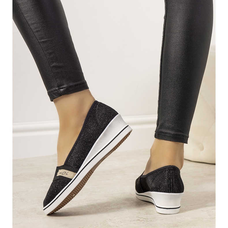 Black wedge sneakers from Burris 1