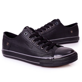 Men's Leather Sneakers Big Star II174002 Black 4