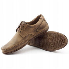 Polbut Leather men's shoes J44PŁ brown 3
