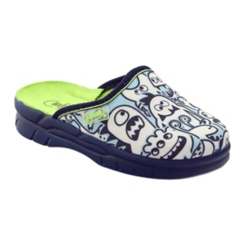 Befado children's shoes coloring slippers white navy blue blue 1