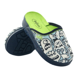 Befado children's shoes coloring slippers white navy blue blue 3