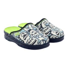Befado children's shoes coloring slippers white navy blue blue 4
