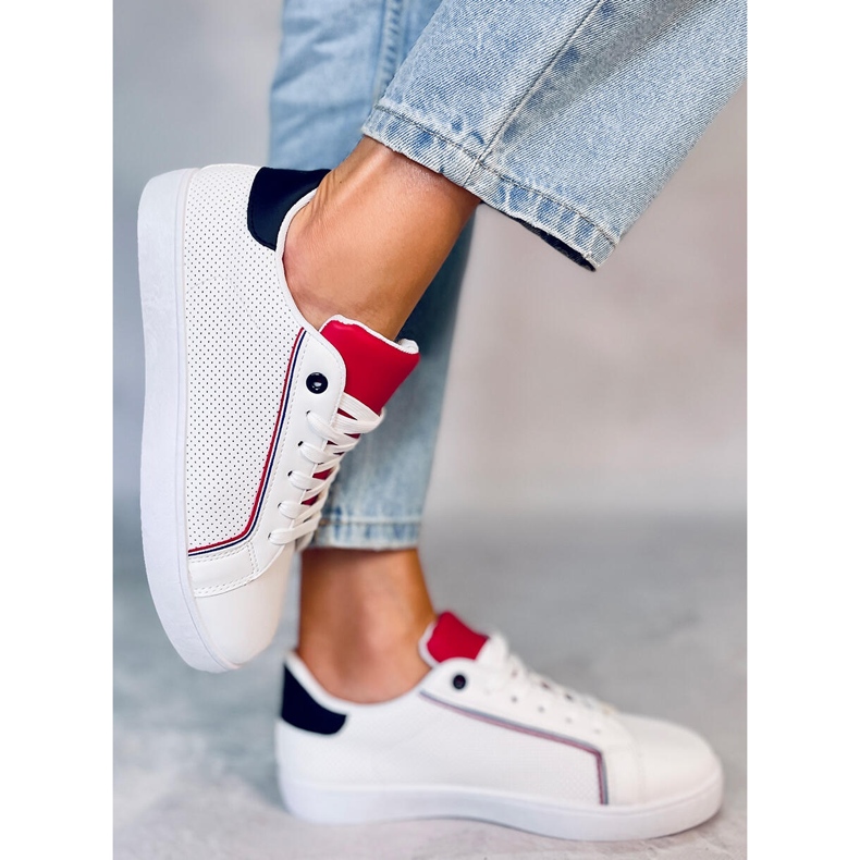 Volve WHITE / NAVY women's sneakers 2