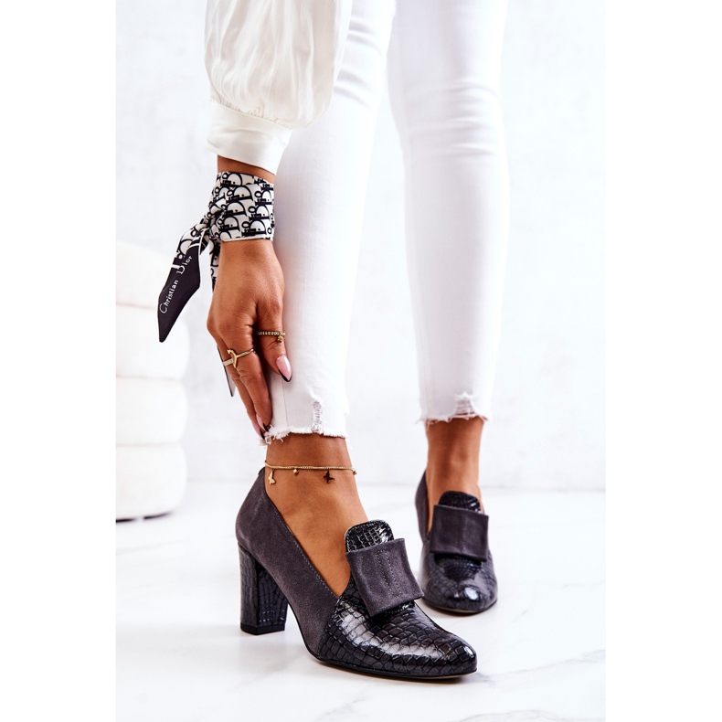 PA2 Suede Snakeskin Pumps Gray Kathleen grey 2 PA2 Suede Snakeskin Pumps Gray Kathleen grey 2