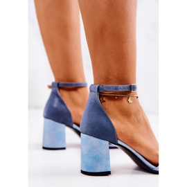 PA2 Leather Sandals On A Blue Lorene Bar 1