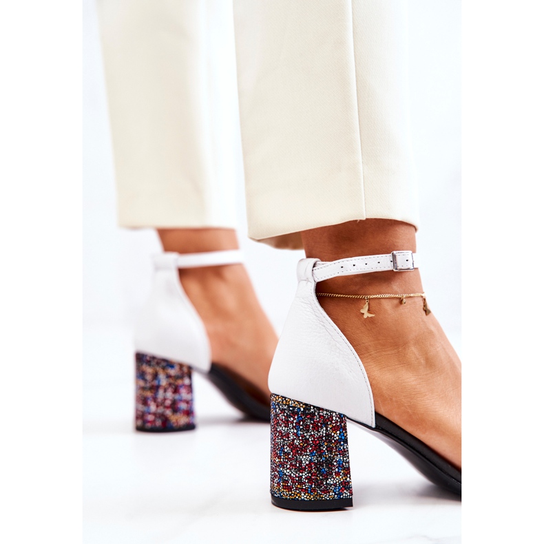 PA2 Leather Sandals On A Black And White Lorene Bar multicolored 1