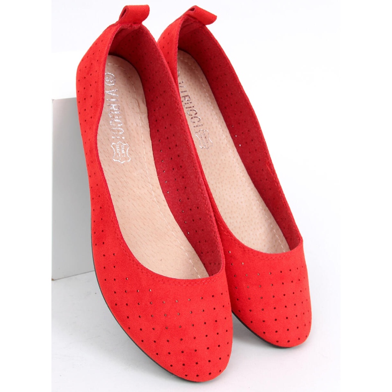 Openwork ballerinas Ameli Red 2