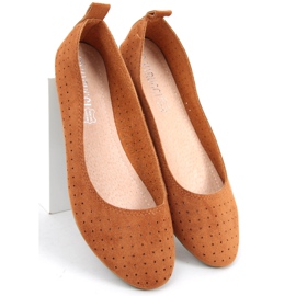 Amela Camel openwork ballerinas brown 2