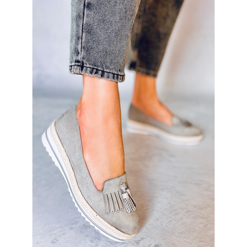Women's loafers and espadrilles Hilma Gray grey 2