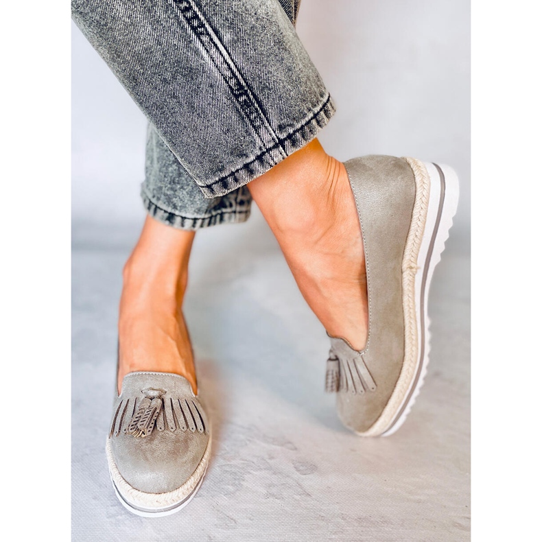 Women's loafers and espadrilles Hilma Gray grey 1
