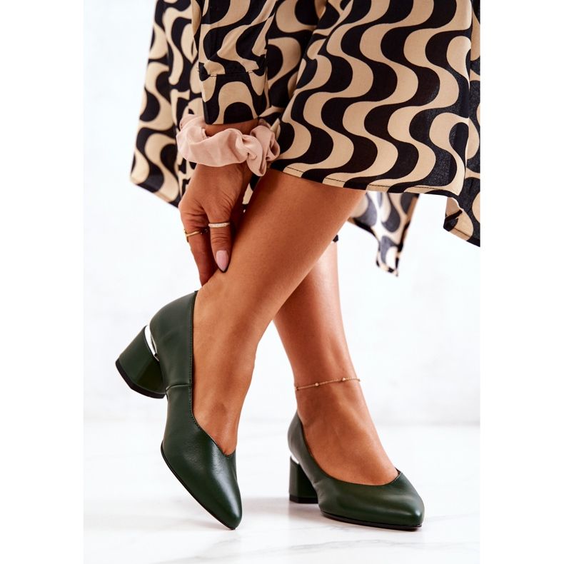 PA2 Leather Pumps Toe In Spitz Green Marilyn 2 PA2 Leather Pumps Toe In Spitz Green Marilyn 2