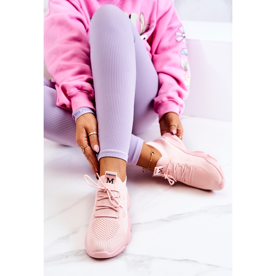 PS1 Sport Shoes Sneakers Fabric Pink Nolene