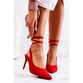 PS1 Stilettos Tied Red Callie 1