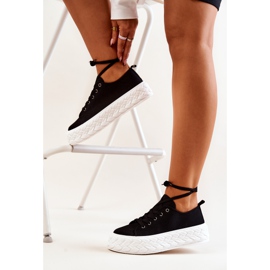 PS1 Sneakers On A Massive Black And White Suzane Platform 2