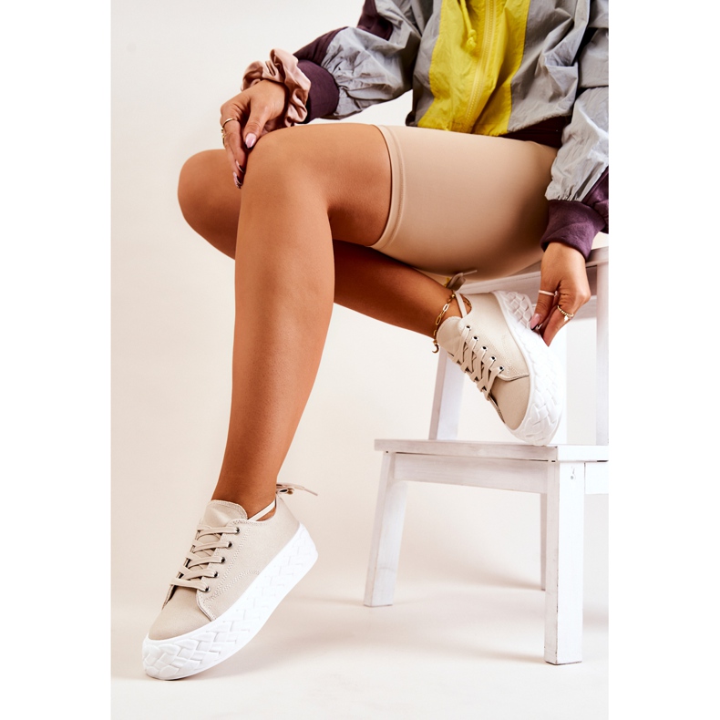 PS1 Sneakers On A Massive Platform Light Beige Suzane 1