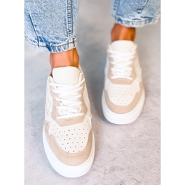 Women's quilted sneakers Disa Beige 1