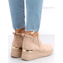 Florens Beige wedge boots 2