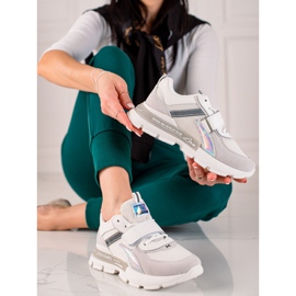TRENDI Sports Sneakers With Velcro grey 1