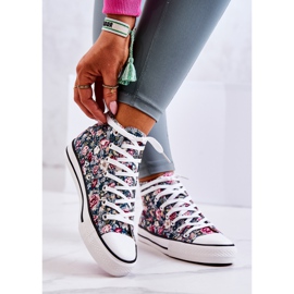 FS2 High-top Sneakers With Green Nollie Flowers multicolored 2