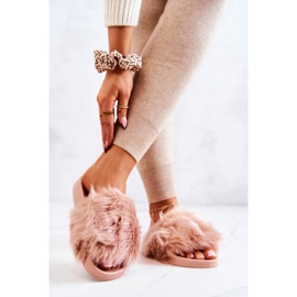 PM1 Slippers With Fur, Rubber Dirty Pink Allyson 1