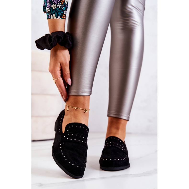 PL5 Suede Loafers With Jets La.Fi Black Maliyah 2