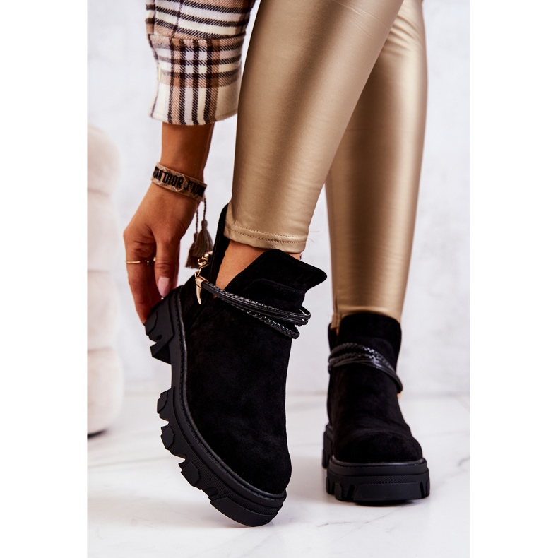 PS1 Suede Worker Boots With Stripes Black Moriah 1