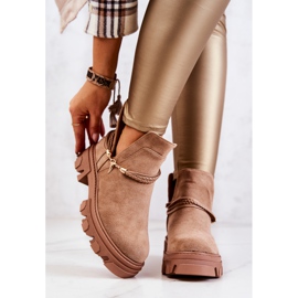 PS1 Suede Worker Boots With Stripes Beige Moriah brown 2