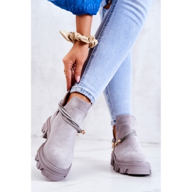 PS1 Suede Worker Boots With Stripes Gray Moriah grey 2