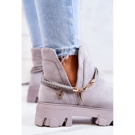 PS1 Suede Worker Boots With Stripes Gray Moriah grey 1