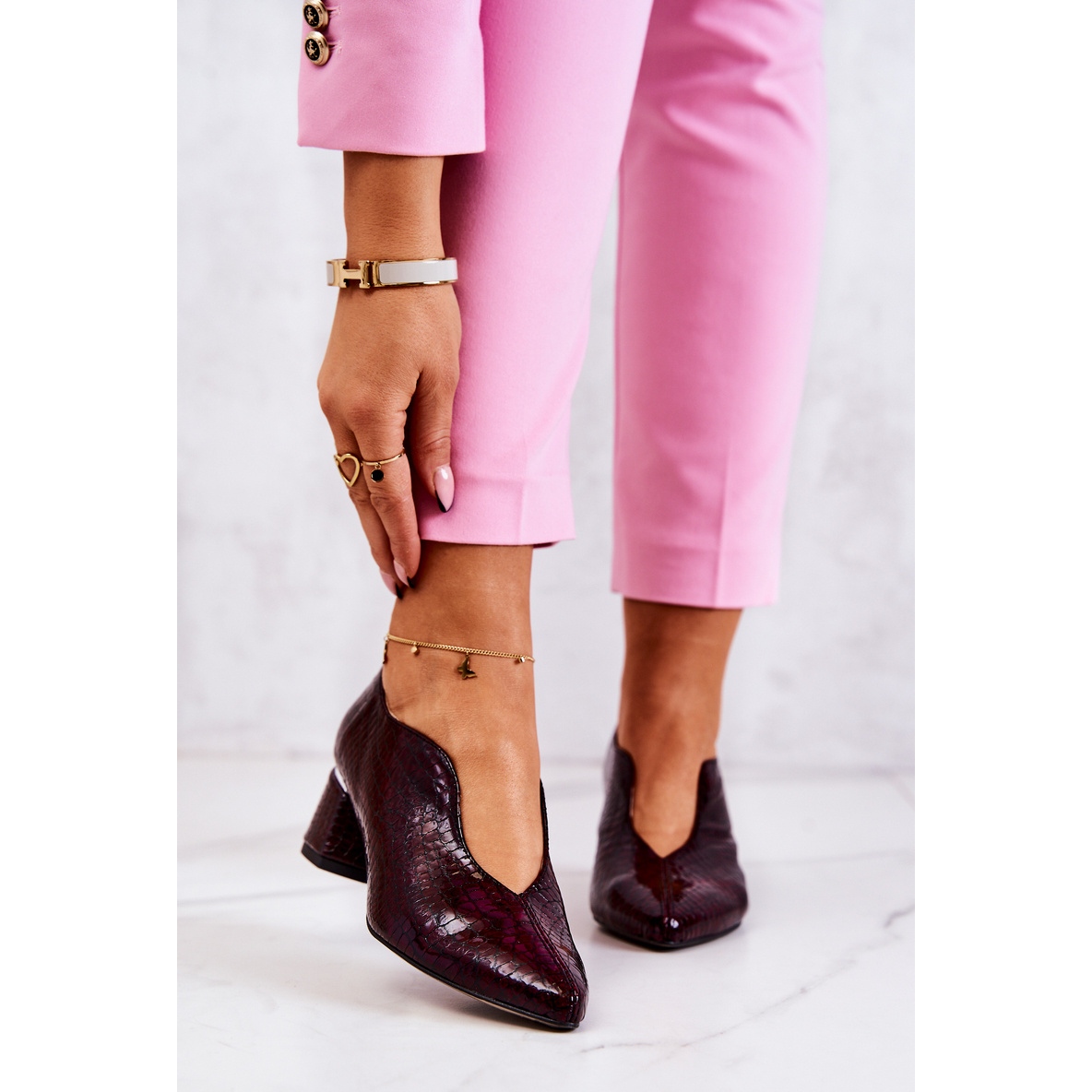 Red multi online colored heels