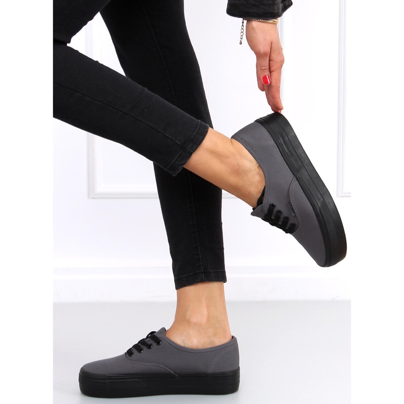 High-soled sneakers Donau DK.GRAY grey 1