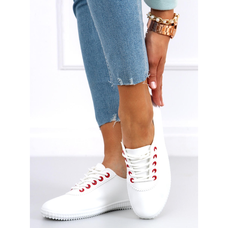 Girma Red women's trainers white 2