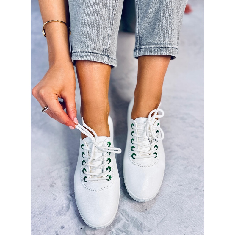 Girma Green women's trainers white 2