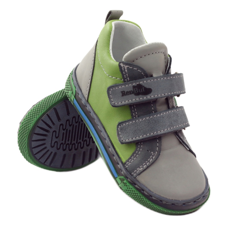 Leather boys of boys 1429 gray/green Ren BUT grey 3 Leather boys of boys 1429 gray/green Ren BUT grey 3