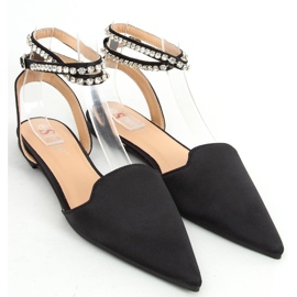 Elegant ballerinas with Dust Black stones 2