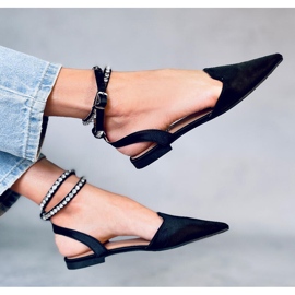 Elegant ballerinas with Dust Black stones 1