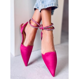 Elegant ballerinas with Dust Fuchsia stones pink 1