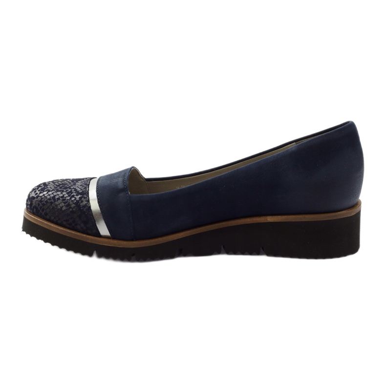 Edeo Women's leather navy blue pumps 2325 2 Edeo Women's leather navy blue pumps 2325 2