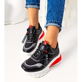 Black women's Barbo sneakers grey 1