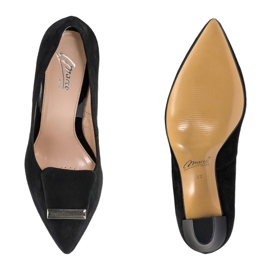Marco Shoes 1008P black velor pumps with embellishment 1 Marco Shoes 1008P black velor pumps with embellishment 1