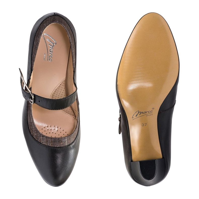 Marco Shoes Brown 0932P pumps with a clasp 1