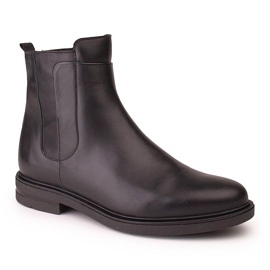 Marco Shoes Light boots with a flat black grain leather bottom 1