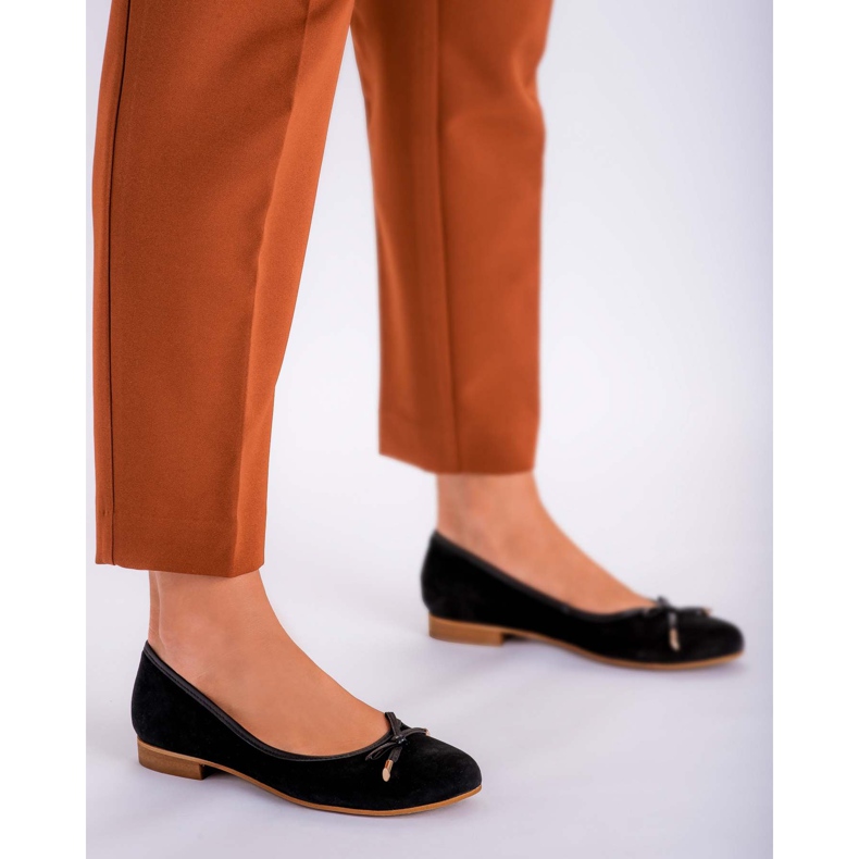 Marco Shoes Suede 1152P ballerinas in black 1